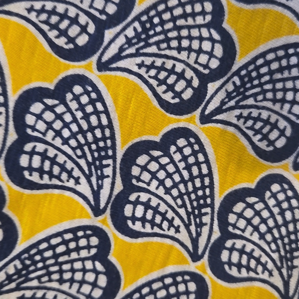 Boden Yellow/Blue Seashell Patterned Sleeveless S… - image 2